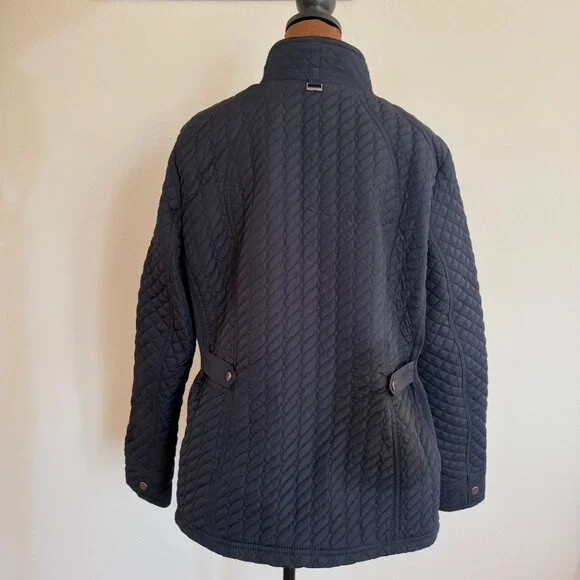 Weatherproof® Women's Size XL Navy Blue Quilted Jacket with Side Stretch - Picture 4 of 16